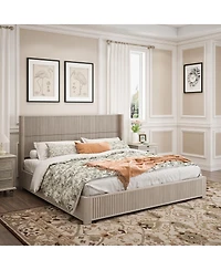 Streamdale Furniture Solid Wood Platform Bed Frame w/ Headboard