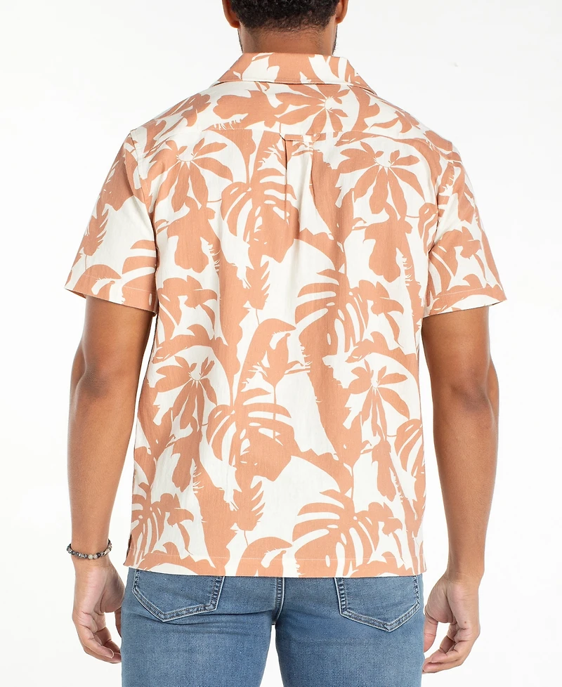 Liverpool Los Angeles Men's Short-Sleeve Camp Collar Shirt