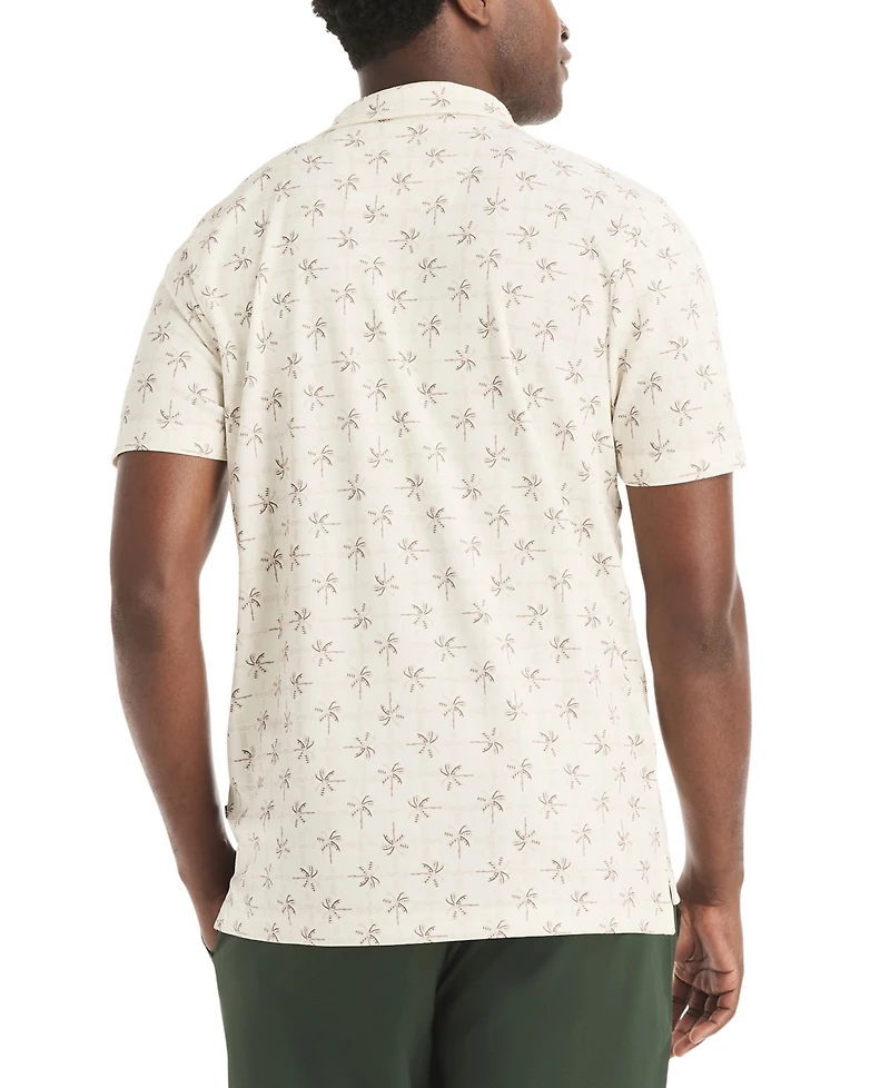 Nautica Men's Palm Tree Print Golf Short-Sleeve Polo Shirt