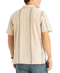 Nautica Men's Striped Spread Collar Shirt