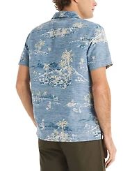 Nautica Men's Short-Sleeve Camp-Collar Shirt