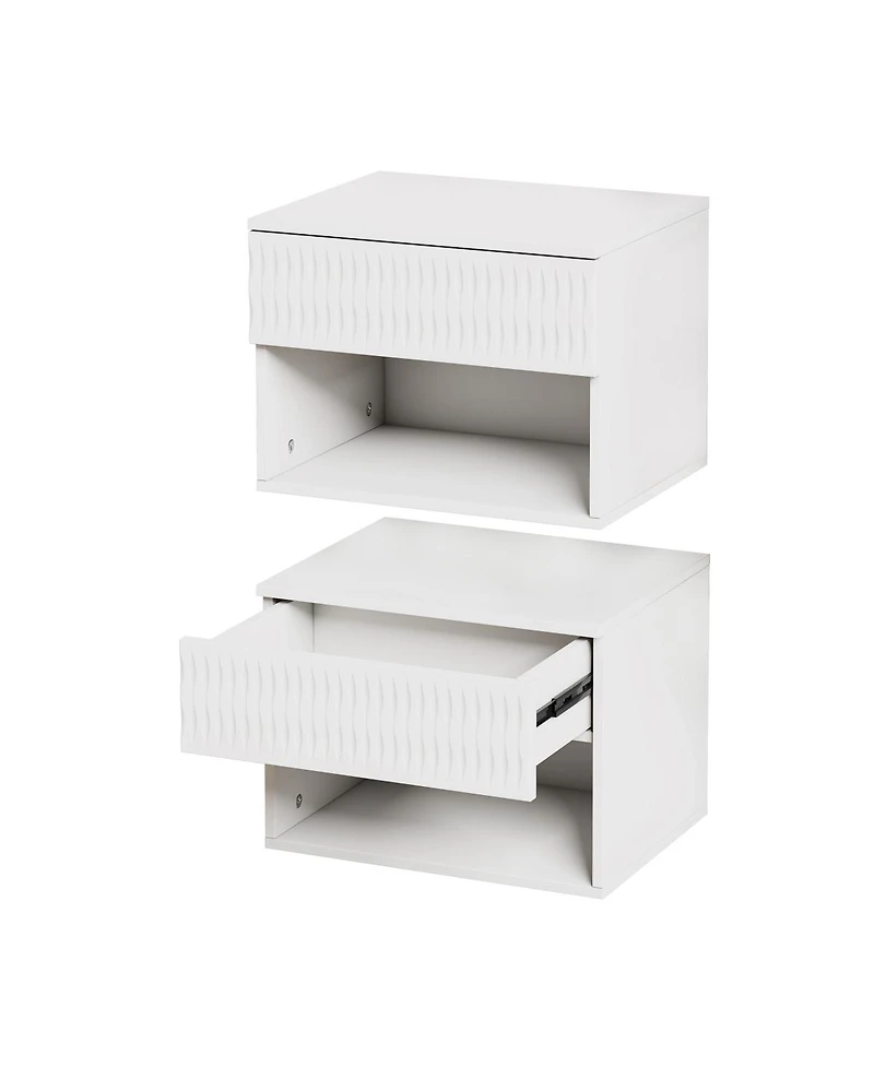 Streamdale Furniture Minimalist Wood Side Table with Drawer