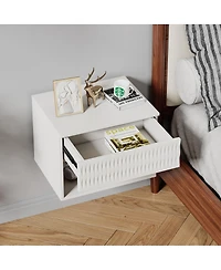 Streamdale Furniture Minimalist Wood Side Table with Drawer