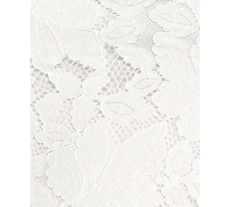 City Studios Juniors' Pleated Top Short Lace Dress