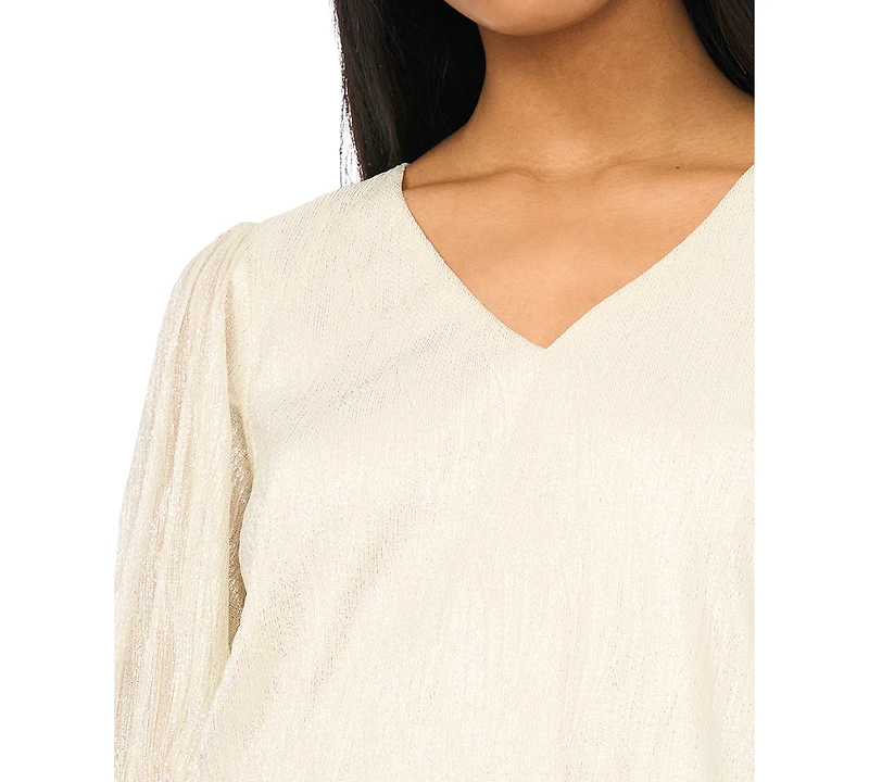 Msk Women's V-Neck Knit Blouse