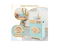 Slickblue Pretend Play Washing Machine Toy for Kids with Detergent