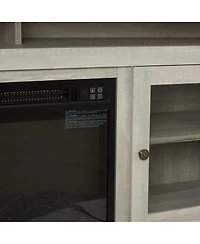 Streamdale Furniture Contemporary Media Stand with Fireplace Insert, 60"W