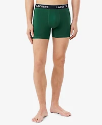 Lacoste Men's 3-Pack. Regular-Fit Logo Waistband 5" Boxer Briefs