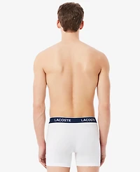 Lacoste Men's 3-Pack. Regular-Fit Logo Waistband 5" Boxer Briefs
