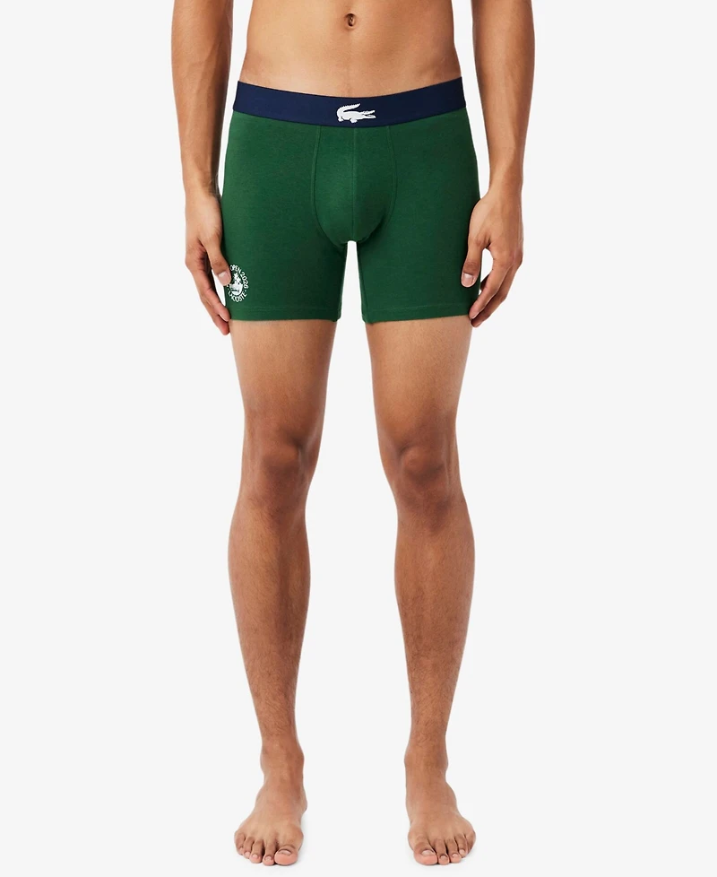 Lacoste Men's Miami Regular-Fit Open Boxer Briefs, 3-Pack