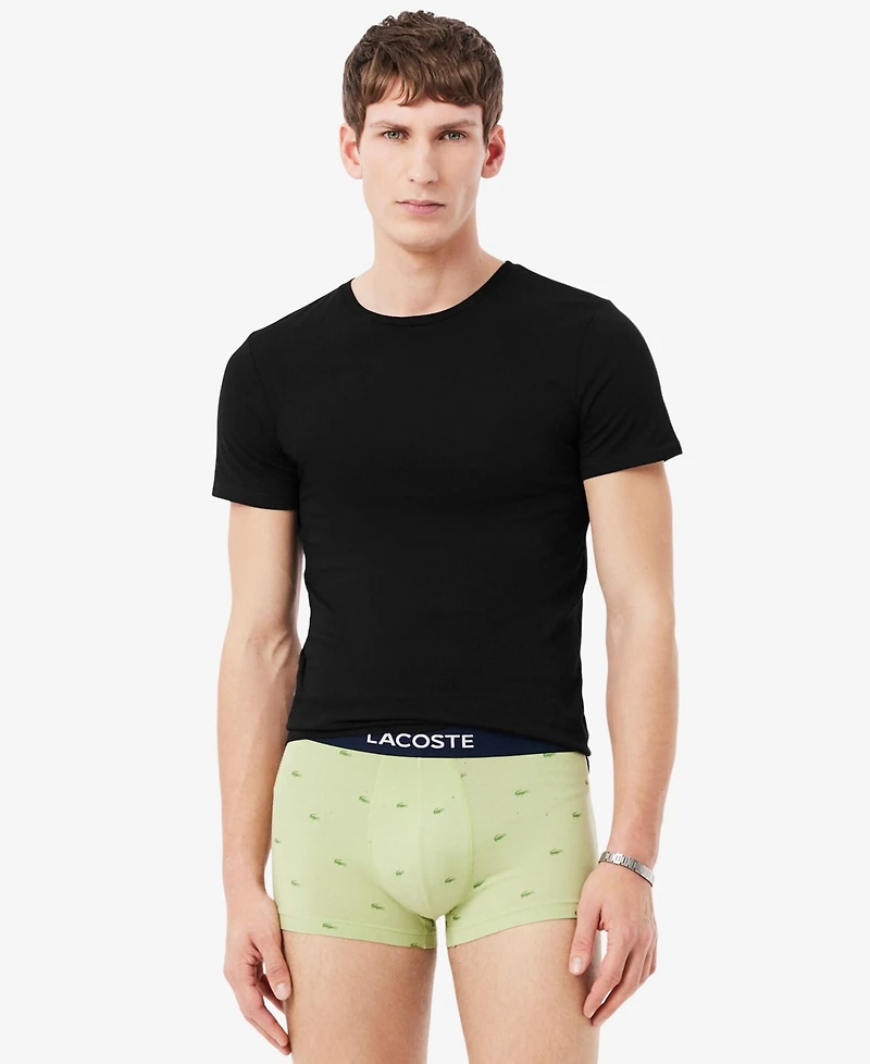 Lacoste Men's 3-Pack Slim Fit Crewneck T-Shirts