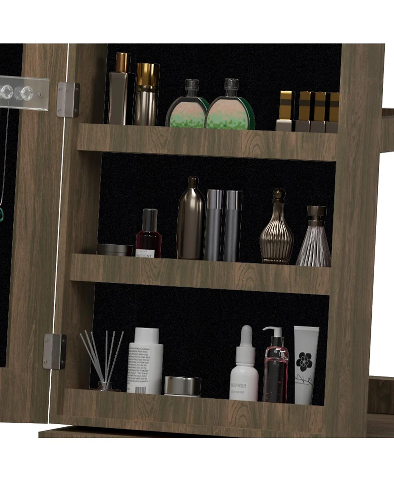 Streamdale Furniture 360° Swivel Jewelry Cabinet with Full Length Mirror