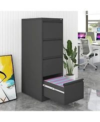 Rainsken 4 Drawer File Cabinet, Vertical Metal File Cabinet