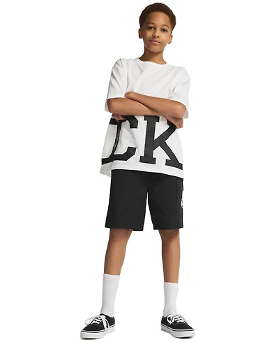 Calvin Klein Boys' 8-20 Tech Cargo Pull-On Shorts