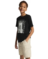Calvin Klein Boys' 8-20 Bridge Short-Sleeve Crewneck T-Shirt