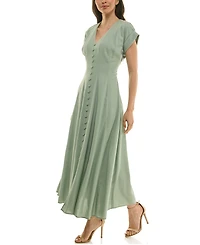 Taylor Women's Button-Front A-Line Dress