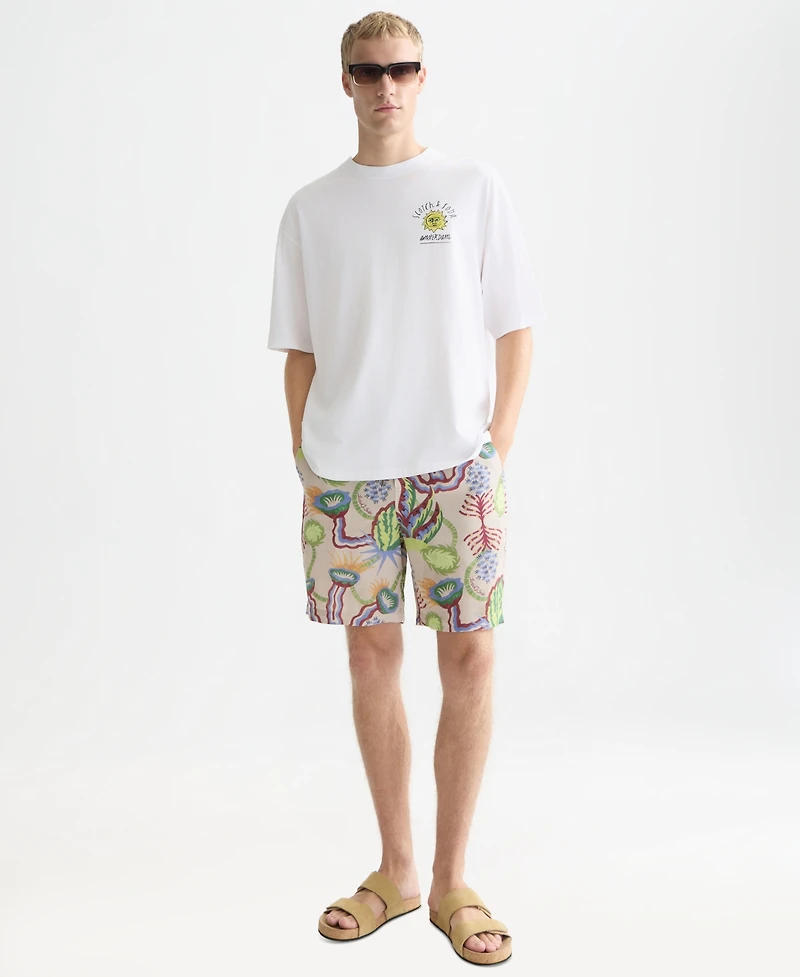 Scotch & Soda Men's Front and Back Artwork Loose-Fit T-Shirt