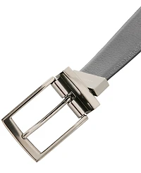 Perry Ellis Portfolio Men's Leather Bent Wire Buckle Belt