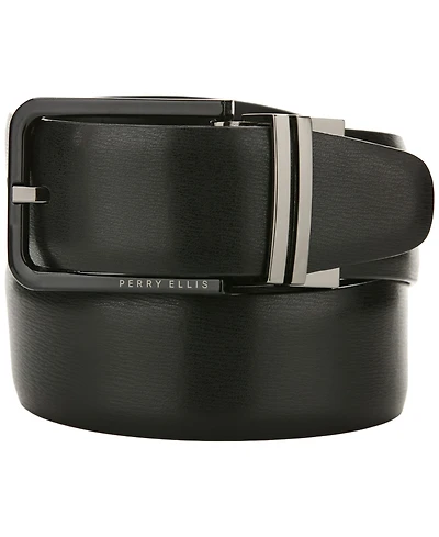 Perry Ellis Portfolio Men's Classic Leather River Belt