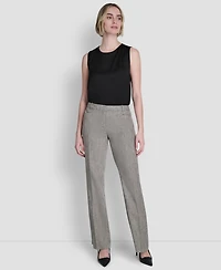 Dkny Petite Crosshatch Modern Fit Pants