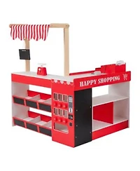 Slickblue Pretend Play Supermarket Toy Set With Cart For Kids