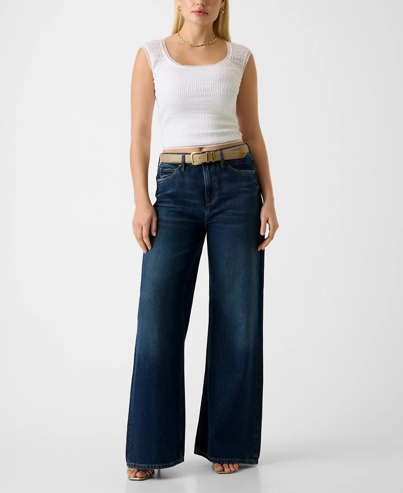 Guess Women's Elisabette Scoop Neck Top