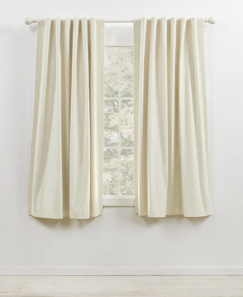Lauren Ralph Waller Blackout Solid Back Tab Rod Pocket Curtain Panel