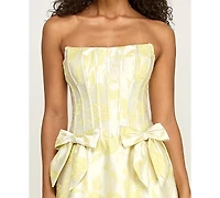 B Darlin Juniors' Strapless Floral Gown