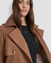 Dkny Jeans Women's Cotton Double-Breasted Trench Coat