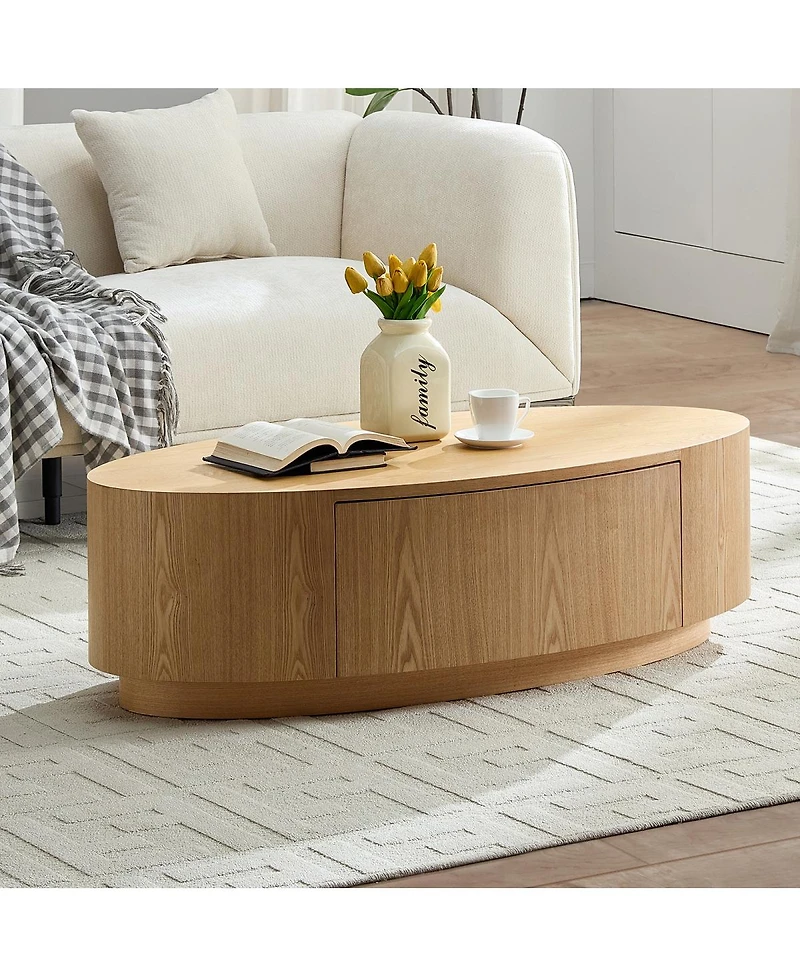 Streamdale Modern Luxury Oval Coffee Table, Elegant Living Room Accent Piece