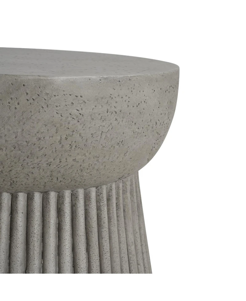 Streamdale Furniture Hourglass Outdoor Side Table with Striped Base