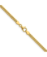 Curata Jewelry Solid 18k Yellow Gold Italian 7.25 Inch 3.4mm Curb Link Bracelet Link Bracelet