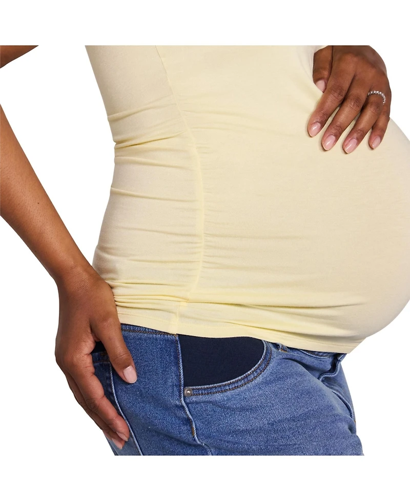 Motherhood Maternity Scoop Neck Side-Ruched Tank Top