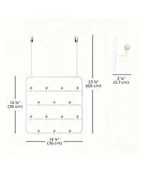 Yigii 14-Hook Over-the-Door Organizer with Snag-Free Hooks