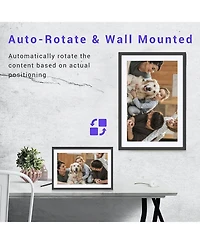 Mezed 10.1 Inch Smart Digital Picture Frame with 1280x800 Hd Ips Touch Screen Auto Rotate Slideshow and App Control for Instant Photo Sharing