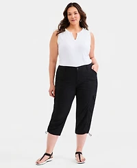 Style & Co Plus Cargo Capri Pants, Exclusively at Macy's