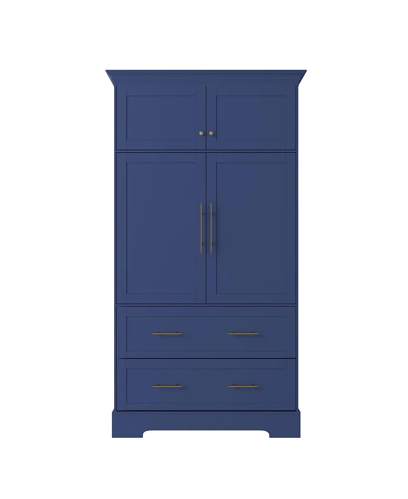 Streamdale Furniture Farmhouse Kitchen Pantry, 4 Doors