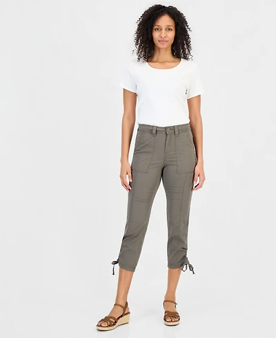 Style & Co Women's Mid Rise Tie-Hem Ankle Pants, Exclusively at Macy's