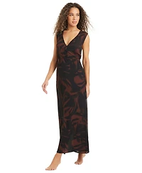 Bar Iii Women's Palm Breeze Wrap Front V-Neck Swim Dress, Macy's Exclusive