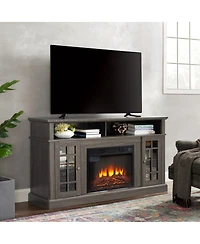 Streamdale Furniture Streamdale Classic Tv Media Stand with 23" Fireplace Insert
