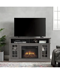 Streamdale Furniture Streamdale Classic Tv Media Stand with 23" Fireplace Insert