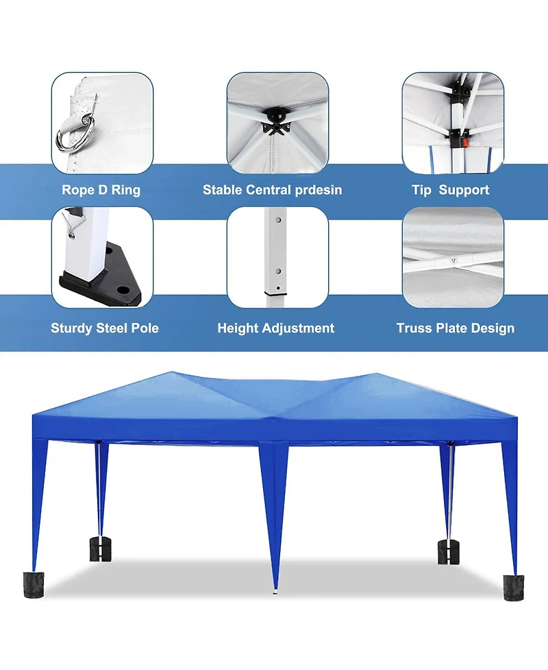 Streamdale Furniture Folding Canopy with 6 Removable Sidewalls, Upf 50 Gazebo