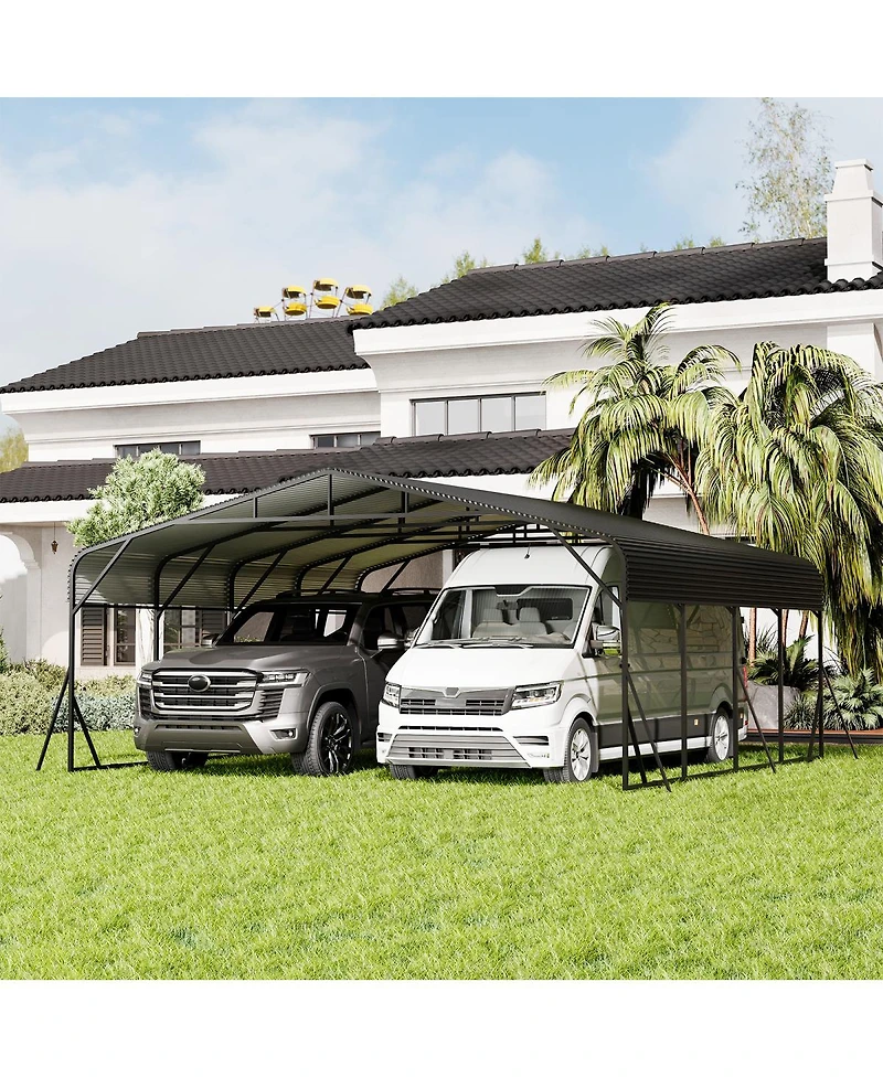 Streamdale Furniture Carport 20 x 20 Shelter - All-Weather, Quick Assembly, Secure, Reinforced