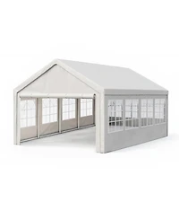 Streamdale Furniture Carport Canopy Gazebo Removable Sidewalls & Ground Tubes