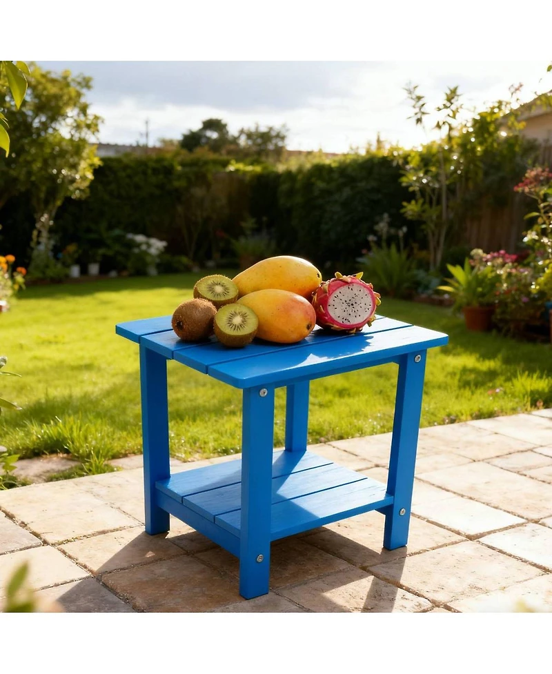 Streamdale Furniture wooden-textured imitation wood side table, perfect for picnics