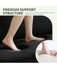 Streamdale Furniture 57" Modern Corduroy 2-Seater Sofa with Removable Cushions & Padded Armrests