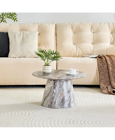 Streamdale Furniture textured Mdf circular coffee table