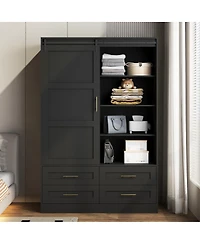 Streamdale Furniture Tall Bedroom Armoire Wardrobe Closet with Drawers and Shelves