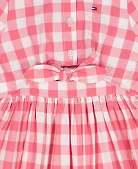 Tommy Hilfiger Girls' 2T-6X Gingham Tie-Front Dress