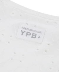 abercrombie kids Girls' Eyelet Ruched Baby T-Shirt